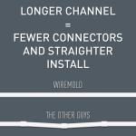 Legrand Wiremold CordMate III High-Capacity Cord Cover 5 ft. Channel, Cord Hider for Home or Office, Holds 5 Cable, White (C35)