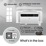 LG 14,000 BTU 115V Window Air Conditioner Cools 700 sq. ft. with Dual inverter, Remote, Wi-Fi and Dehumidifier in White (LW1522IVSM)