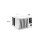 LG 7,600 BTU 115V Window Air Conditioner Cools 330 Sq. Ft. with Heater, Wi-Fi Enabled and Dehumidifier in White (LW8023HRSM)