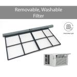 LG 7,600 BTU 115V Window Air Conditioner Cools 330 Sq. Ft. with Heater, Wi-Fi Enabled and Dehumidifier in White (LW8023HRSM)