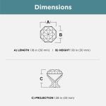 Liberty Solitaire 1-3/16 in. (30 mm) Traditional Chrome and Clear Round Cabinet Knob (DC27548490)