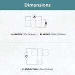 Liberty Acrylic Bar 1-9/16 in. (40 mm) Modern Polished Nickel and Clear Cabinet Knob (P37298C-PN-CP0)