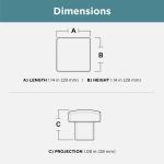 Liberty Simply Geometric 1-1/8 in. (29 mm) Modern Gold Square Cabinet Knob (P38521C-117-CP0)