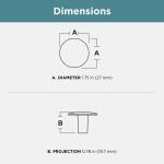 Liberty Hammercraft 1-1/8 in. (27 mm) Vintage Matte Black Round Cabinet Knob (P94500H-BL-C0)