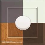 Liberty Ceramic Mushroom 1-1/2 in. (38 mm) Vintage White Round Cabinet Knob (P95715H-W-C0)