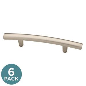Liberty 6-Pack Arched 3 in. (76 mm) Modern Satin Nickel Cabinet Drawer Bar Pulls (P22667C-SN-U60)