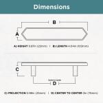 Liberty Elongated Hex 3 in. (76 mm) Modern Matte Black Cabinet Drawer Bar Pull (P43243C-FB-CP0)