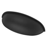 Liberty Cup Dual Mount 2-1/2 or 3 in. (64/76 mm) Classic Matte Black Cabinet Drawer Cup Pull (PN1053C-FB-CP0)