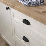 Liberty Cup Dual Mount 2-1/2 or 3 in. (64/76 mm) Classic Matte Black Cabinet Drawer Cup Pull (PN1053C-FB-CP0)