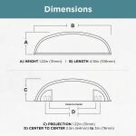 Liberty Cup Dual Mount 2-1/2 or 3 in. (64/76 mm) Classic Matte Black Cabinet Drawer Cup Pull (PN1053C-FB-CP0)