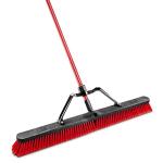 Libman 36 in. High Power Push Broom Set with 60 in. Steel Handle and Brace for Multi-Surface Use (1101)