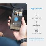 Lockly Vision 2K Video Zeno Matte Black Deadbolt Wi-Fi Doorbell Smart Lock