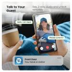 Lockly Vision 2K Video Zeno Matte Black Deadbolt Wi-Fi Doorbell Smart Lock