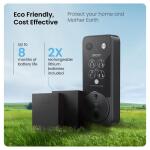 Lockly Vision 2K Video Zeno Matte Black Deadbolt Wi-Fi Doorbell Smart Lock