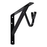 Everbilt Matte Black Heavy-Duty Shelf and Rod Bracket (EH-HDUSHB-001)