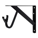 Everbilt Matte Black Heavy-Duty Shelf and Rod Bracket (EH-HDUSHB-001)