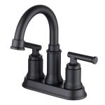 Glacier Bay Oswell 4 in. Centerset 2-Handle High-Arc Bathroom Faucet in Matte Black (HD67083W-6010H )