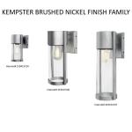 Hampton Bay Kempster 9.92 in. Modern 1-Light Matte Black Cylinder Outdoor Wall Light Sconce with Clear Glass (W2220-11)