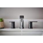 MOEN Genta 8" Widespread Bathroom Faucet, Matte Black