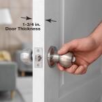 Prime-Line 1-3/4 in. x 4-1/2 in. Thick Solid Brass Lock and Door Reinforcer, 2-1/8 in. Single Bore, 2-3/4 in. Backset (U 9558)
