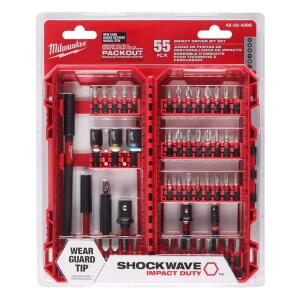 Milwaukee (55-Piece) SHOCKWAVE Impact Duty Alloy Steel Screw Driver Bit Set with PACKOUT Accessory Case
