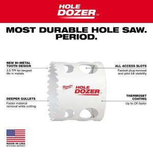 Milwaukee Hole Dozer Bi-Metal Hole Saw 1-3/8 in.