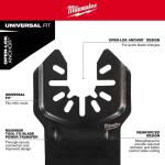 Milwaukee . High Carbon Steel 1-3/8 in Universal Fit Wood Cutting Multi-Tool Oscillating Blade (3-Pack)