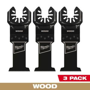 Milwaukee . High Carbon Steel 1-3/8 in Universal Fit Wood Cutting Multi-Tool Oscillating Blade (3-Pack)