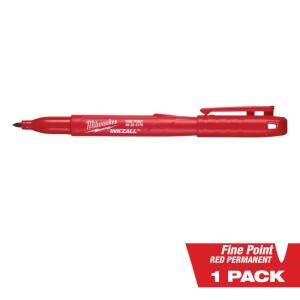 Milwaukee INKZALL Red Fine Point Jobsite Permanent Marker (48-22-3170)