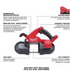Milwaukee M18 FUEL (Tool-Only) 18V Lithium-Ion Brushless Cordless Compact Bandsaw (2829-20)