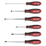 Milwaukee(6-Piece) Phillips/Slotted Flat Head Hex Drive Screwdriver Set with Tri-Lobe Handle