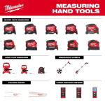 Milwaukee 25 ft. Compact SAE Tape Measure with Fractional Scale and 9 ft. Standout
