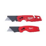 Milwaukee FASTBACK Folding Utility Knife and Compact Folding Utility Knife with Blade Storage and Gut Hook (2-Piece) (48-22-1503 )