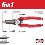 Milwaukee 7.75 in. Combination Electricians 6-in-1 Wire Stripper/Cutter Pliers (48-22-3079 )