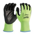 Milwaukee X-Large High Visibility Level 2 Cut Resistant Polyurethane Dipped Work Gloves (3-Pack) (48-73-8928D)