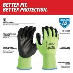 Milwaukee X-Large High Visibility Level 2 Cut Resistant Polyurethane Dipped Work Gloves (3-Pack) (48-73-8928D)