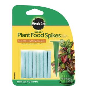 Miracle-Gro Indoor Plant Food Spikes, 24 Spikes, Continuous Feeding for Flowering and Foliage Houseplants, Dry Fertilizer (1002521)