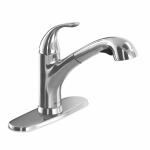 Glacier Bay Market Polished Chrome Single-Handle Kitchen Faucet with Pull-Out Sprayer (HD67737-0001)