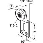 Prime-Line Wardrobe Door Front Roller Assembly, 1 in., Convex Nylon Roller (2-pack) (N 6512)
