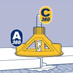 QEP LASH360 1/16 in. Tile Leveling 3-Corner Stems (100-Pack) (99736)