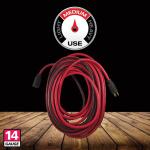 Husky 25 ft. 14/3 Medium Duty Indoor/Outdoor Extension Cord, Red/Black (63025HY)