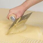 ROBERTS 1/4 in. Flat Top V-Notch Pro Wood Flooring Trowel with Wood Handle (49769)