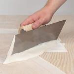 ROBERTS 1/16 in. x 1/32 in. x 1/32 in. U-Notch Pro Vinyl Flooring Trowel with Wood Handle (49771)