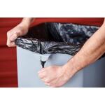 Rubbermaid Commercial Products Untouchable 23 Gal. Square Trash Can with Lid, Grey, for Offices, Warehouses, Classrooms, and Restaurants (Indoor/Outdoor) (2143862)