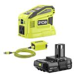 RYOBI 150-Watt Power Source and Charger for ONE+ 18-Volt Battery Generator with 2.0 Ah Battery - Push Button Start (RYi150C)