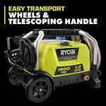 RYOBI Cold Water Wheeled Corded Electric Pressure Washer, 1900 PSI, 1.2 GPM (RY1419MT)