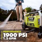 RYOBI Cold Water Wheeled Corded Electric Pressure Washer, 1900 PSI, 1.2 GPM (RY1419MT)