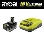 RYOBI ONE+ 18V 4.0 Ah HIGH PERFORMANCE Starter Kit with Battery and Charger
