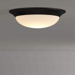 Hampton Bay Stetson 11 in. Integrated LED Flush Mount Transitional Satin Bronze, 5CCT with Frosted Clear Glass Shade For Kitchen (HB1022C-5CCT-34)