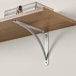 Everbilt 6.5 in. x 9 in. Plated Satin Nickel Cove Arch Steel Shelf Bracket (27791SNLHD-2)